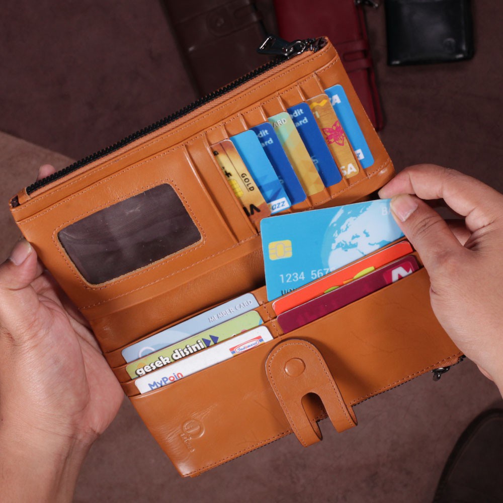 Dompet Wanita Dompet Kulit Asli Dompet Panjang Women Wallet Oliver F016