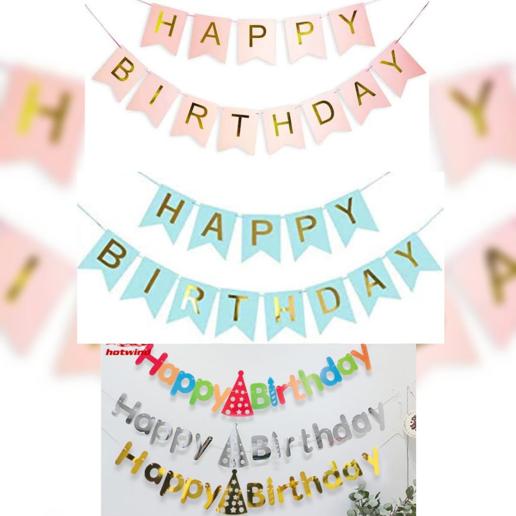 BANNER HAPPY BIRTHDAY / BANNER ULANG TAHUN / BIRTHDAY FLAG