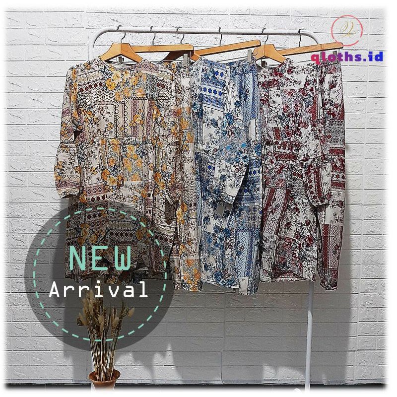 Piyama Set Jumbo rosleting dan tali pinggang