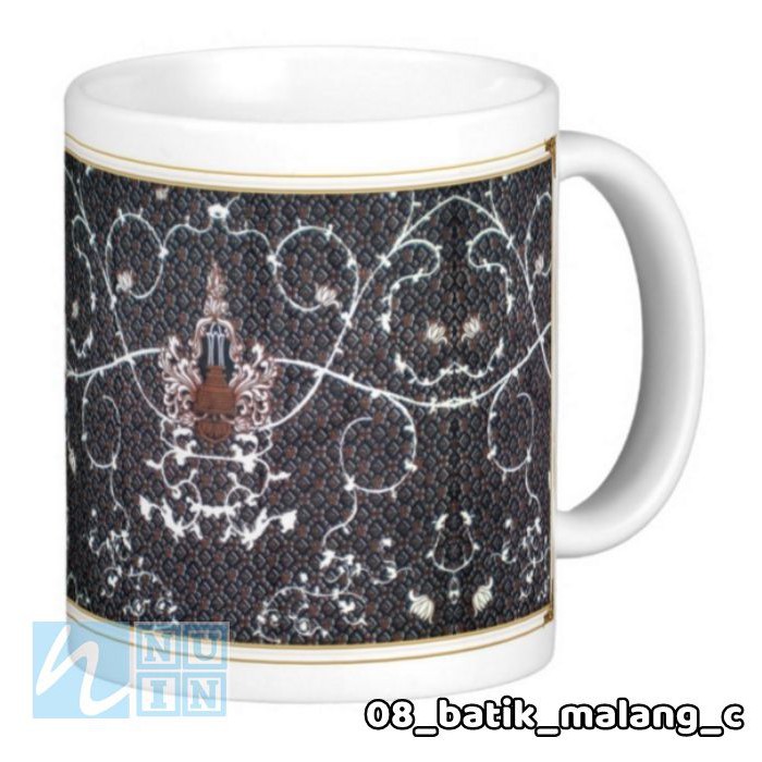 Nuin Custom Mug Tema Unik - Batik Malang