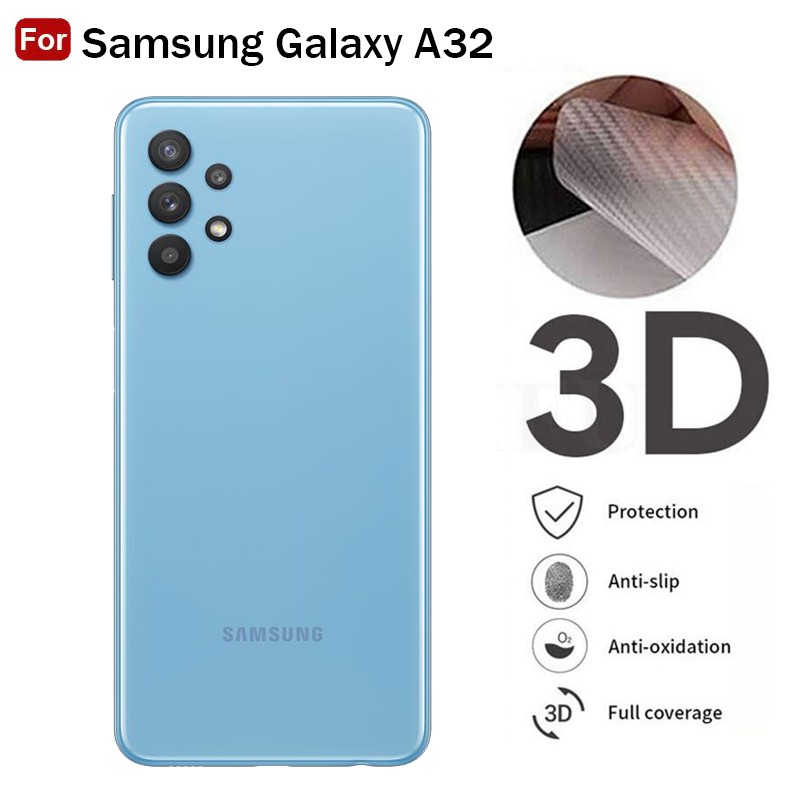 Samsung Galaxy A32 A52 A72 Skin Carbon Transparant Anti Gores Belakang Hp Backdoor Smartphone