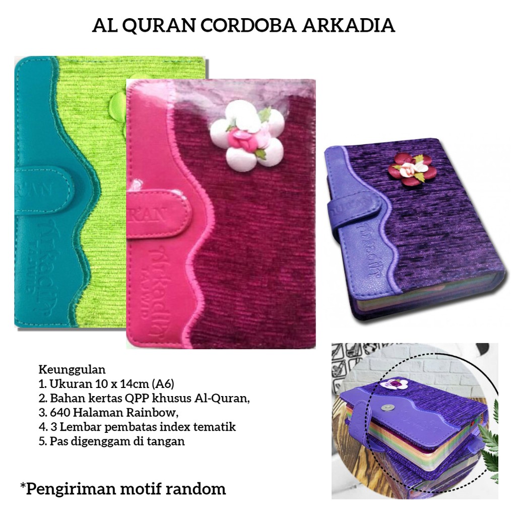 Al Quran Cordoba Arkadia A6 Tajwid AL Quran Muslimah