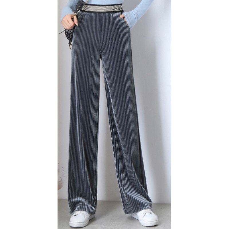 Seri Warna Long Velvet Pleated Pants