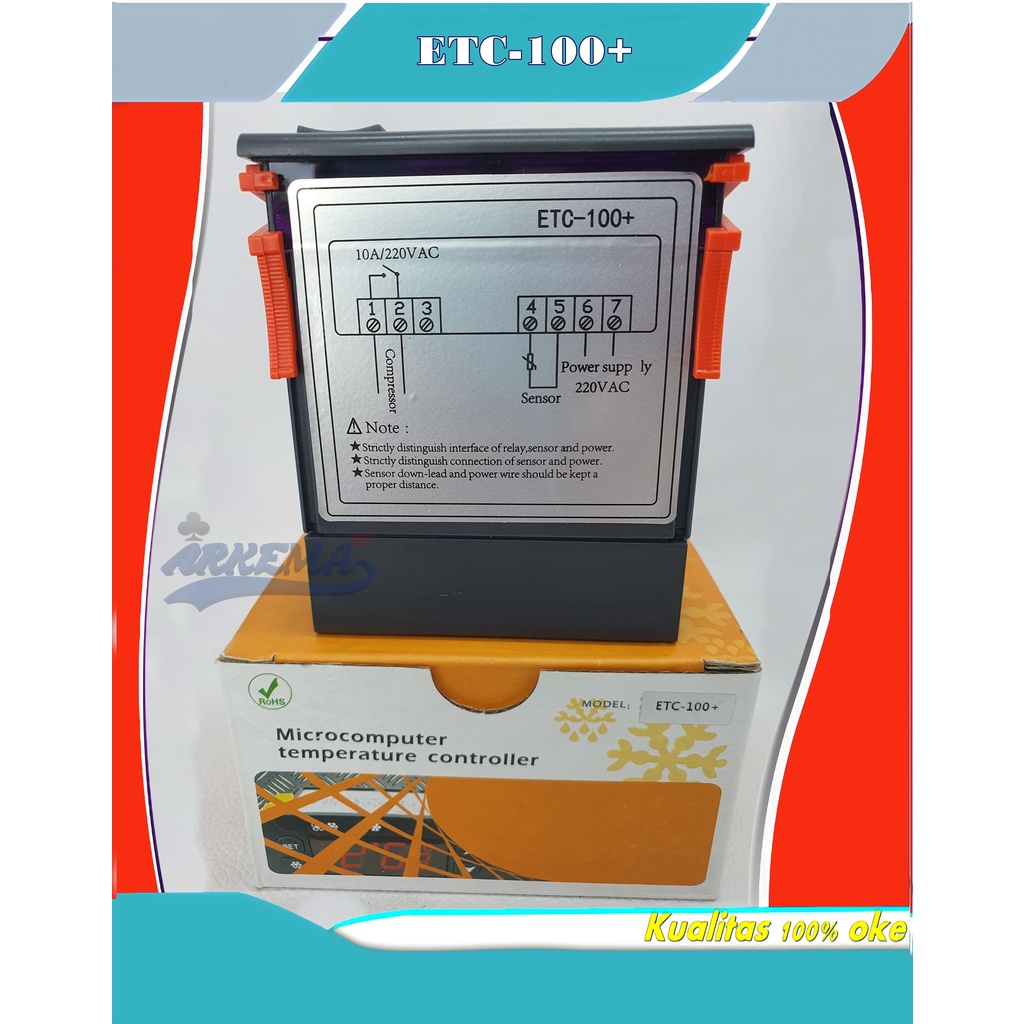 THERMOSTAT ETC-100+ | TEMPERATURE CONTROL DIGITGAL ETC100+ | PENGATUR SUHU COOL STORAGE ELITEC