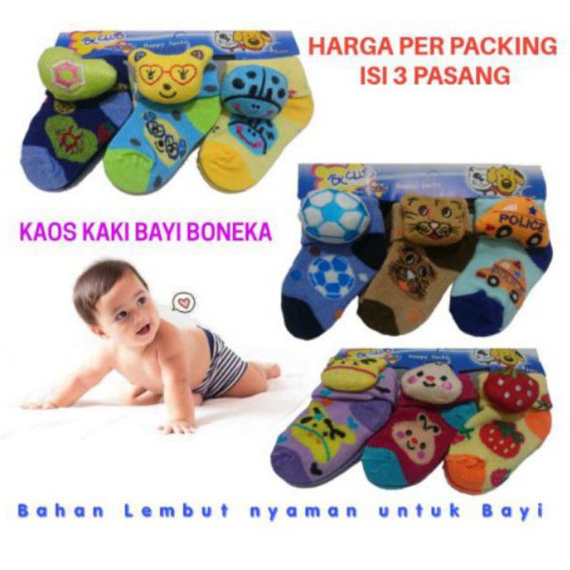 Kaos Kaki Bayi Boneka 3 in 1 || Kaos Kaki Lucu Bayi 0-2 thn || Kaos Kaki Lipat Bayi