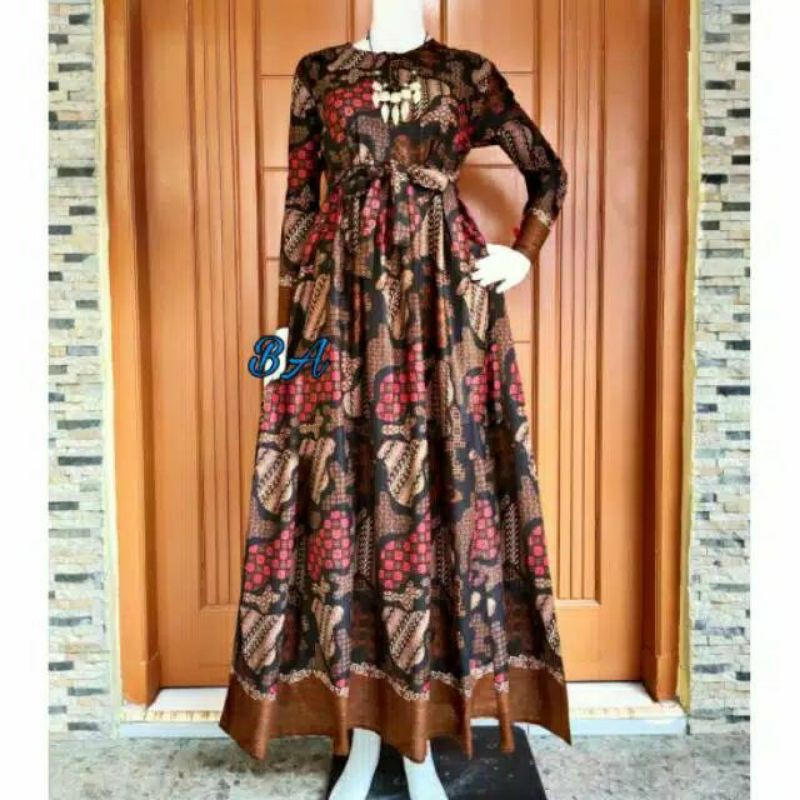 Gamis Batik Jumbo Ld130 ld140 Terlaris Big