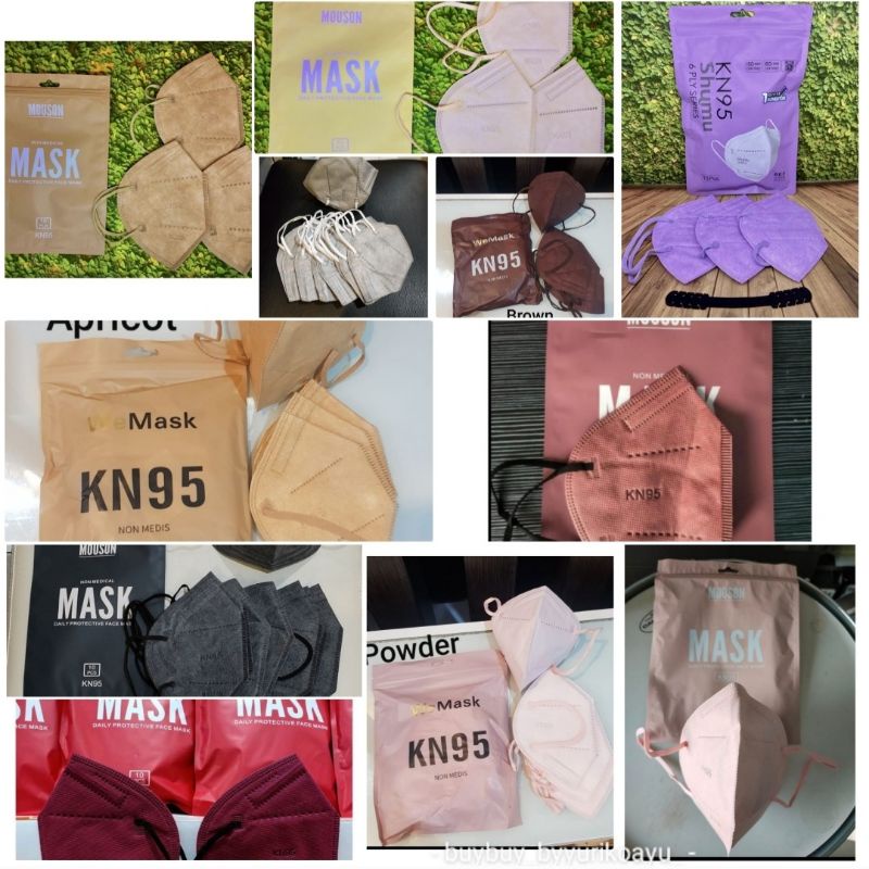 [MURAH ECER] Masker KN95 Warna KN Pro /KN95 Mouson /KN95 Shumu /KN95 We Mask /KN95 Care Ion