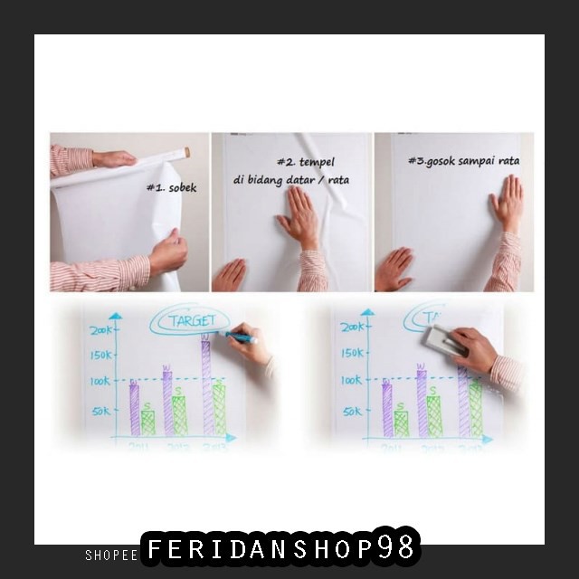 

FS1196 KERTAS PRINT & FOTOCOPY PAPAN TULIS ATK WHITEBOARD BENTUK KERTAS PORTABLE - TIDAK PERLU DI PA