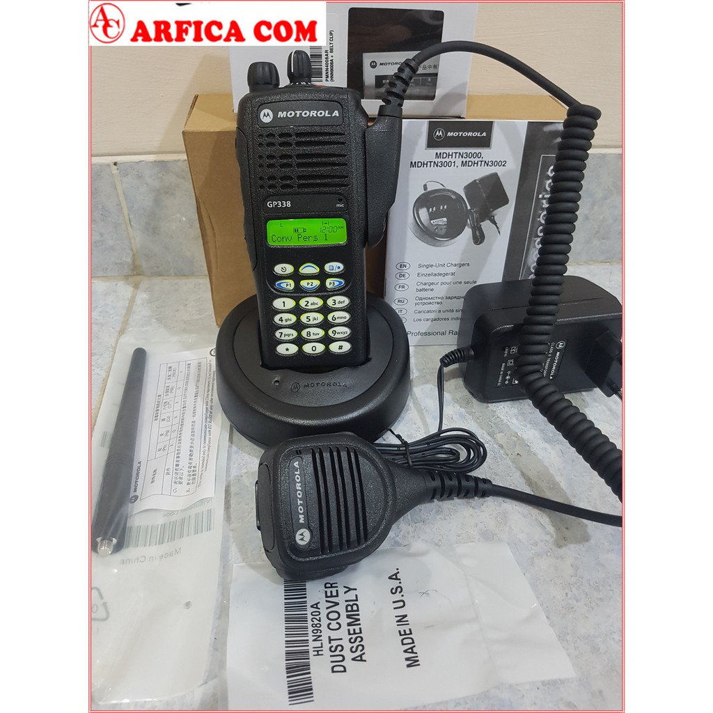 Jual JUAL HT MOTOROLA GP 338 VHF UHF INCLUDE EXTRAMIC LIKE NEW HT