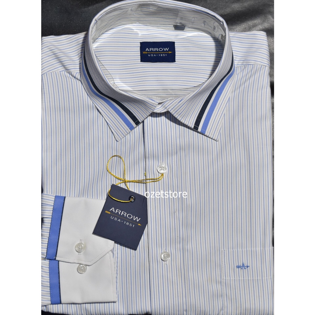 Kemeja Pria Formal Lengan Panjang ARROW Biru Reguler KAR71 ORIGINAL