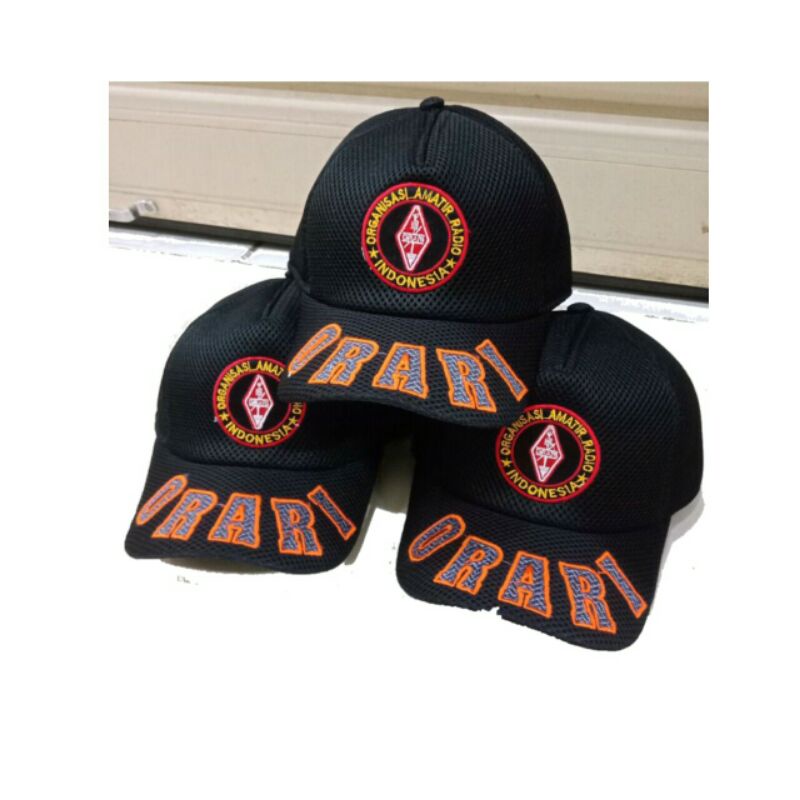 Topi orari bordir callsign nama