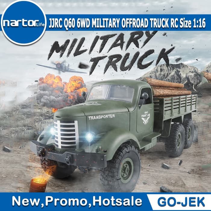 JJRC Q60 6WD MILITARY OFFROAD TRUCK RC Size 1 16