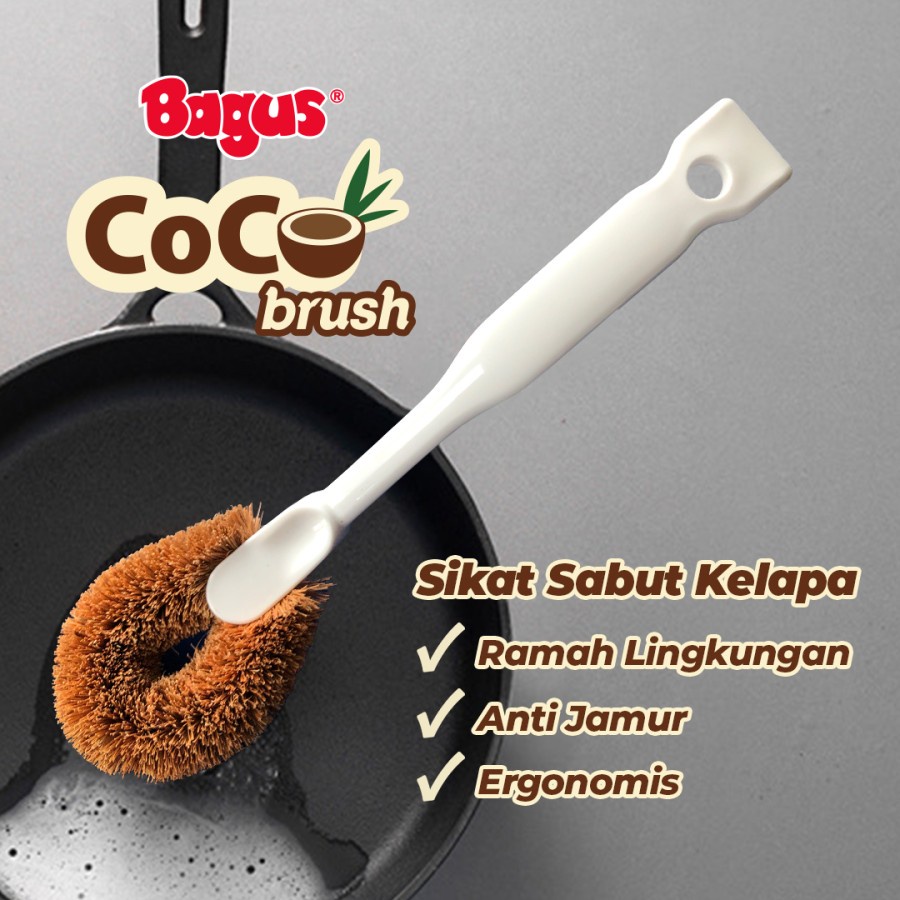 Bagus Sikat Alami with Handle (Coco Brush) W-20944