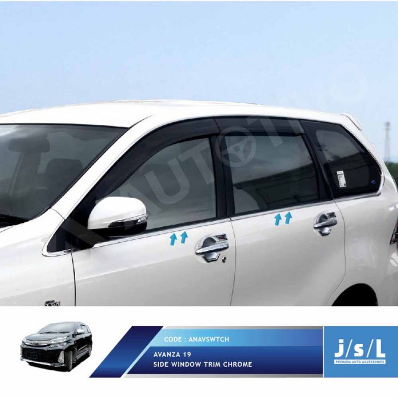 Lis Kaca Samping Avanza 2019 Side Window Trim Chrome