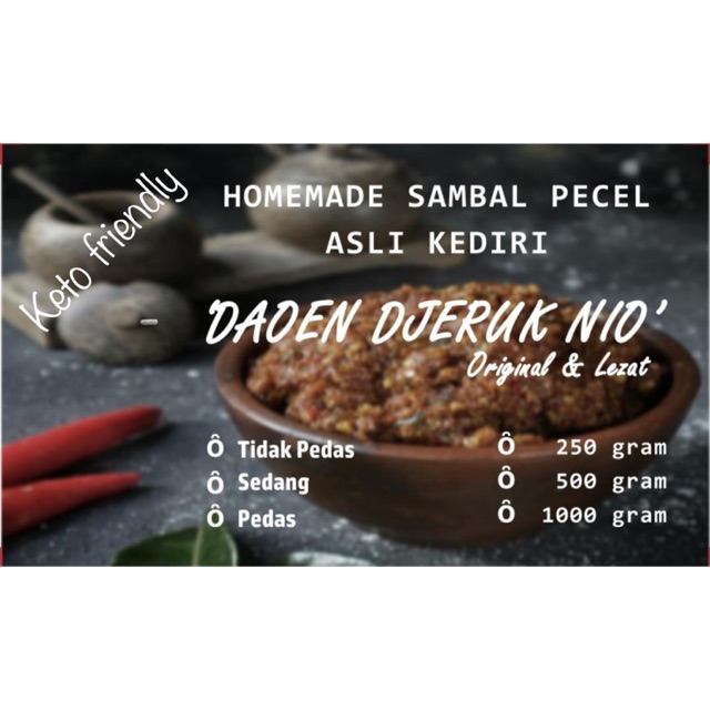 Bumbu Pecel Keto Friendly Daun Djeruk Nio 250gr