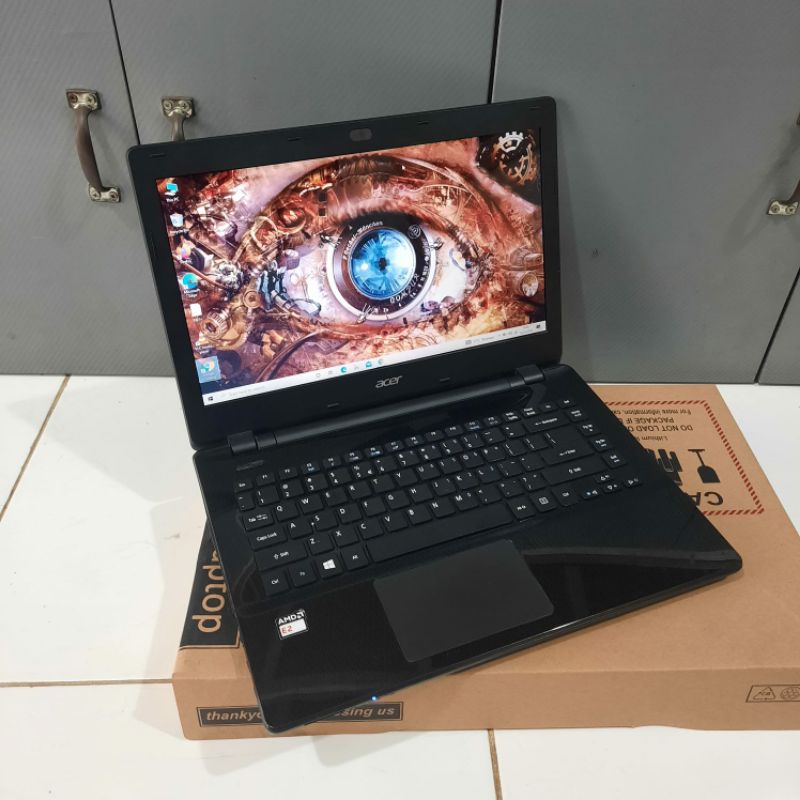 Laptop Acer Aspire E5-421 Amd E2-6110 Gen 6 Ram 4GB HDD 500GB Layar 14 inch Windows 10 Siap pakai ok