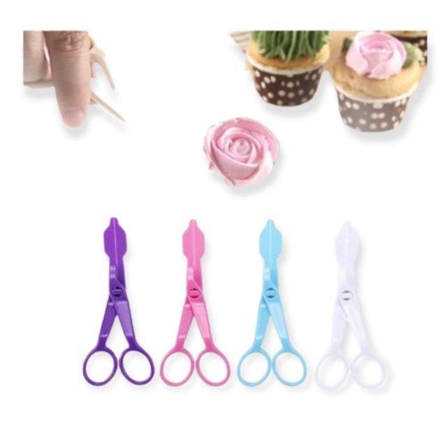 Ready Stock Gunting Mawar Butter Flowers Scissors Plastict Cream