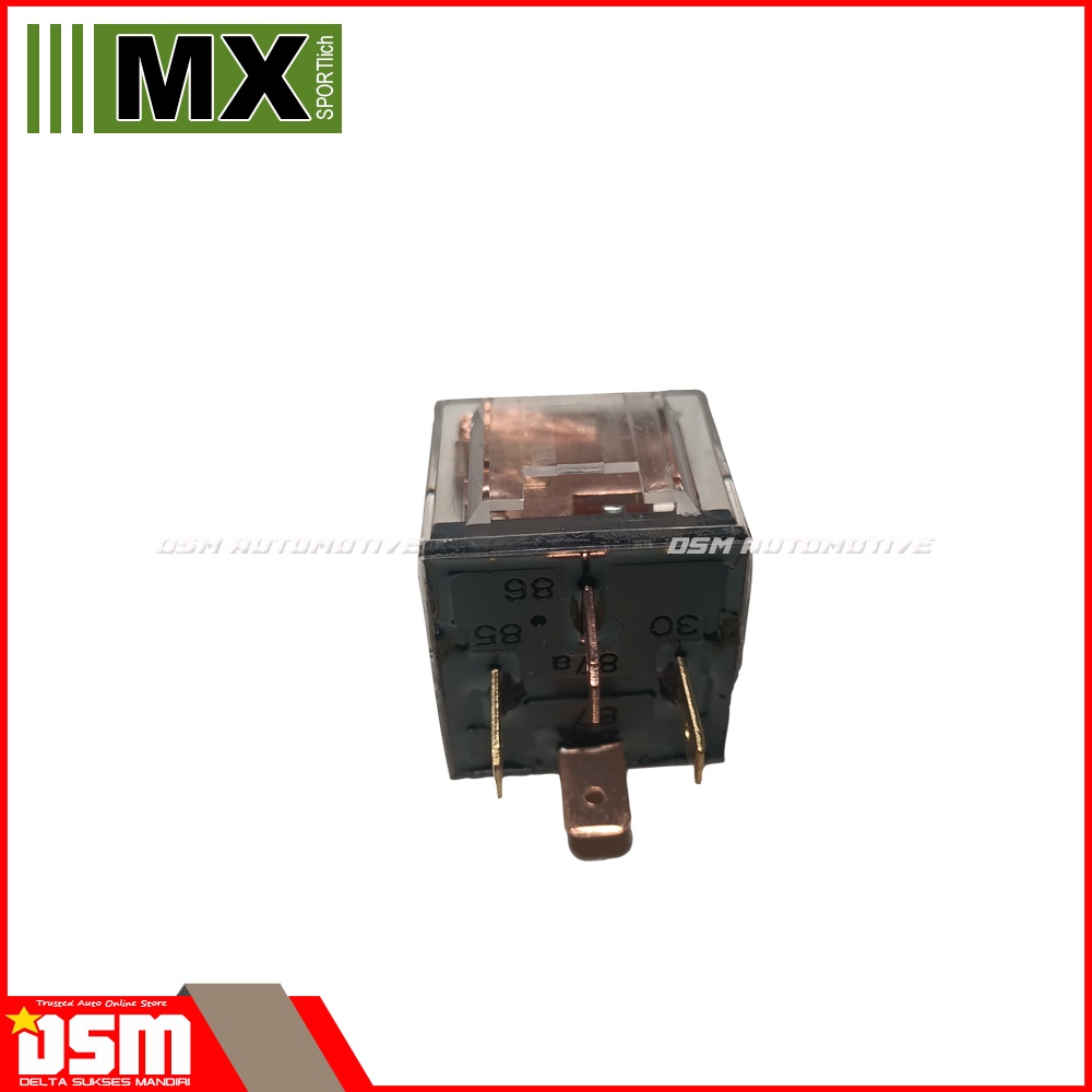 Relay MX Transparan 4 Kaki  4 Pin 12V 40 A Genuine Part form MX auto part