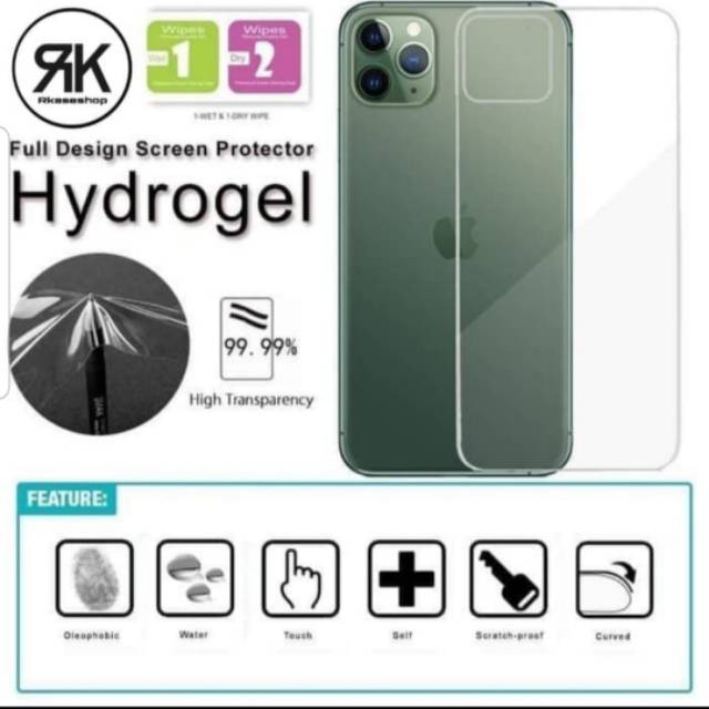 Iphone 8 8 Plus, X XS XR XS Max, 11 Pro Max, 11 Pro, 11 Anti Gores Jelly BELAKANG Biasa Hydrogel