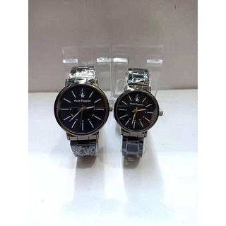 (BW) COD✅ JAM TANGAN HUSH PUPPIES COUPLE PRIA/WANITA ANALOG QUARTZ STAINLISS STEEL HP-15