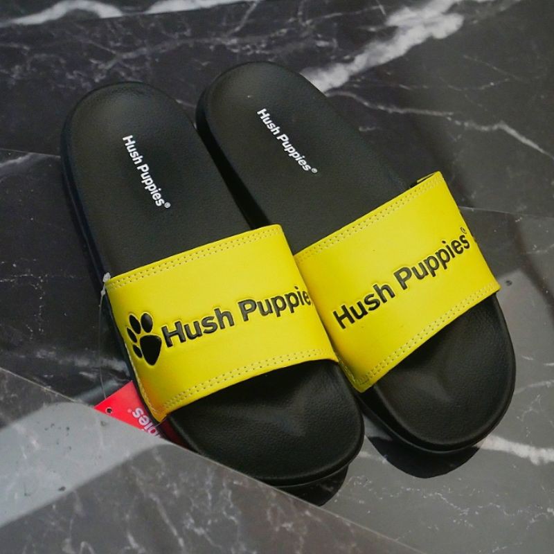 SANDAL HUSH PUPPIES VARSITY BLACK YELLOW