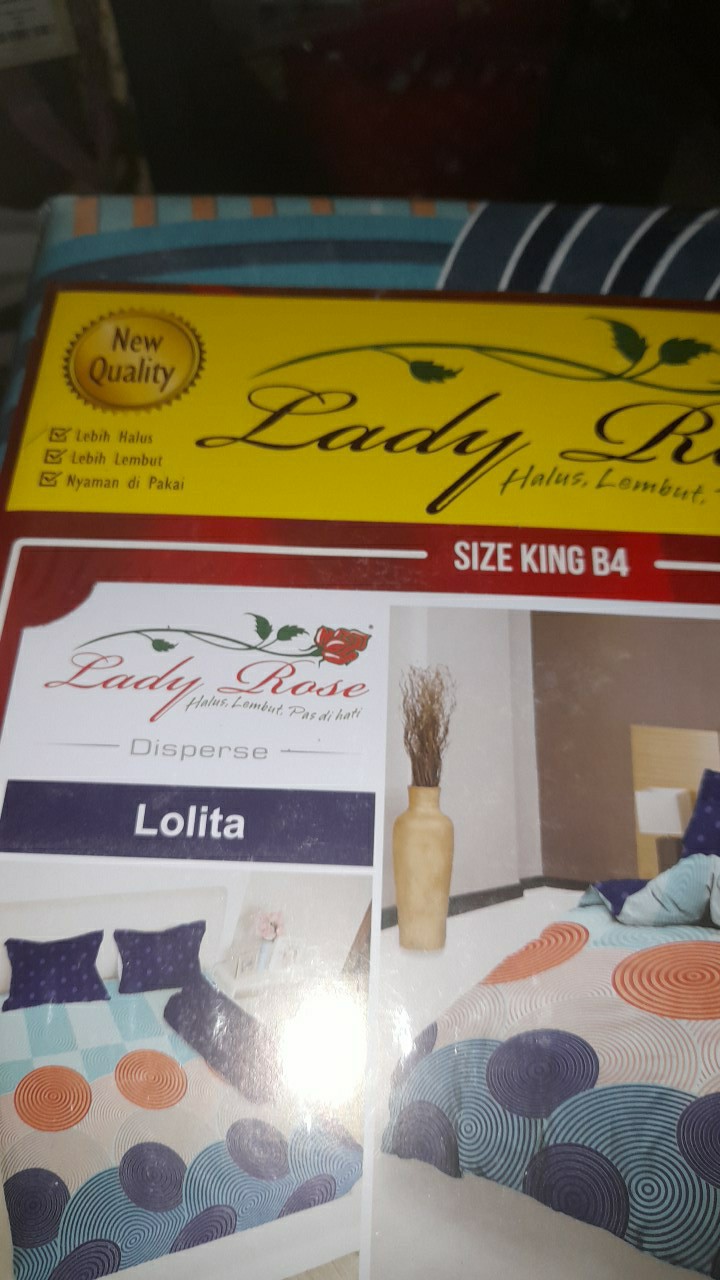 Lady Rose Sprei 4 Bantal 180x200 Vania Maurin Monstera Lydia Lolita Walter- Ladyrose 180 King Sp B4