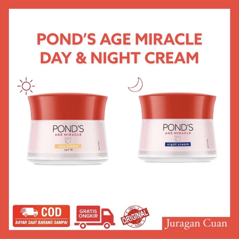 POND’S AGE MIRACLE 10 gr DAY / NIGHT CREAM / PONDS KRIM PAGI / SIANG / MALAM
