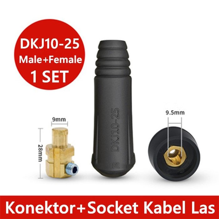 Kabel Konektor Las Male Female DKJ 10-25mm Cable Socket Connector 1SET