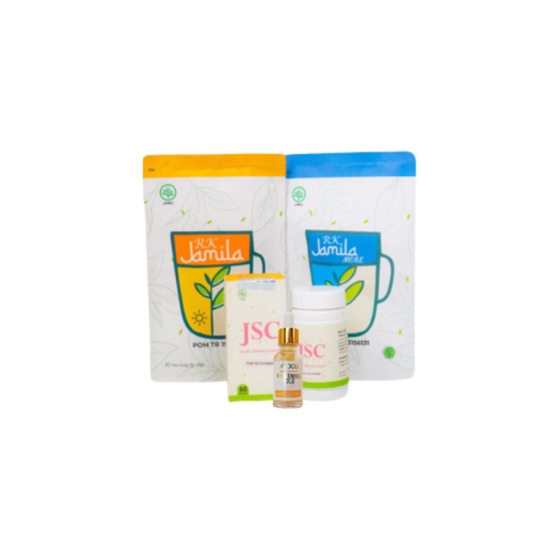 Paket Ampuh Jamila Tea Free Whitening Glow Serum I Paket Ampuh Turunkan Berat Badan I Produk Origina