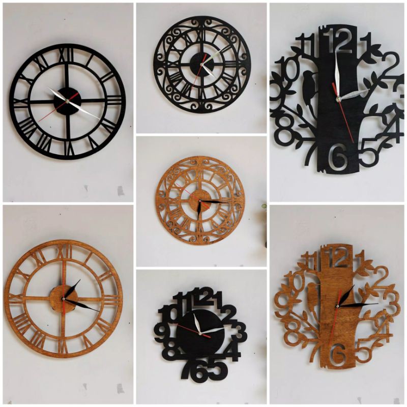 Jam Dinding Aesthetic Kayu / Jam Dinding Kayu / Jam Kayu / Jam Dinding Aesthetic Diameter 30 cm
