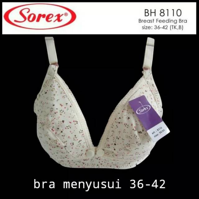 Bra Sorex Menyusui 8110 Tanpa  Kawat 36 38 40 42 / Bh Sorex Menyusui Tanpa Busa / Nursing Bra