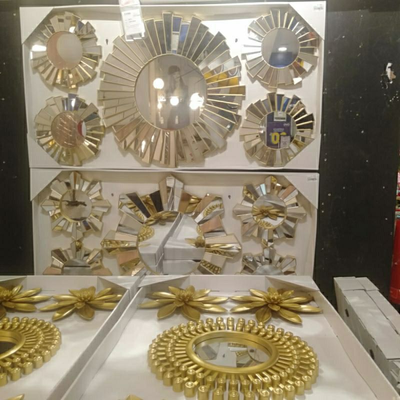 Informa SET HIASAN DINDING CERMIN 5pcs, Wall decor HOME INFORMA MURAH / HIASAN