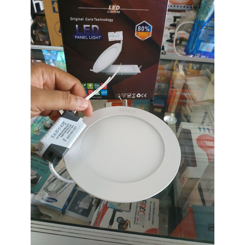 Lampu led panel 9w 9watt zenich garansi 1th downlight led panel light ac 220v tinggal pasang