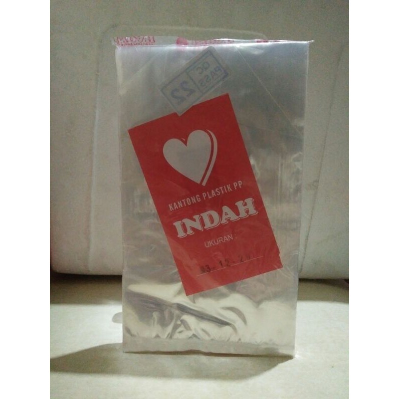 Plastik PP bening / Kantong plastik /  kemasan / Plastik pembungkus / INDAH tebal 03