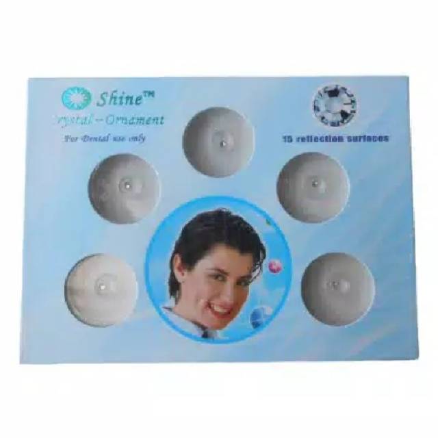 Diamond Shine Berlian Permata Gigi Original Model Round Skyce Kristal Motif Bulat Bening Berkilau
