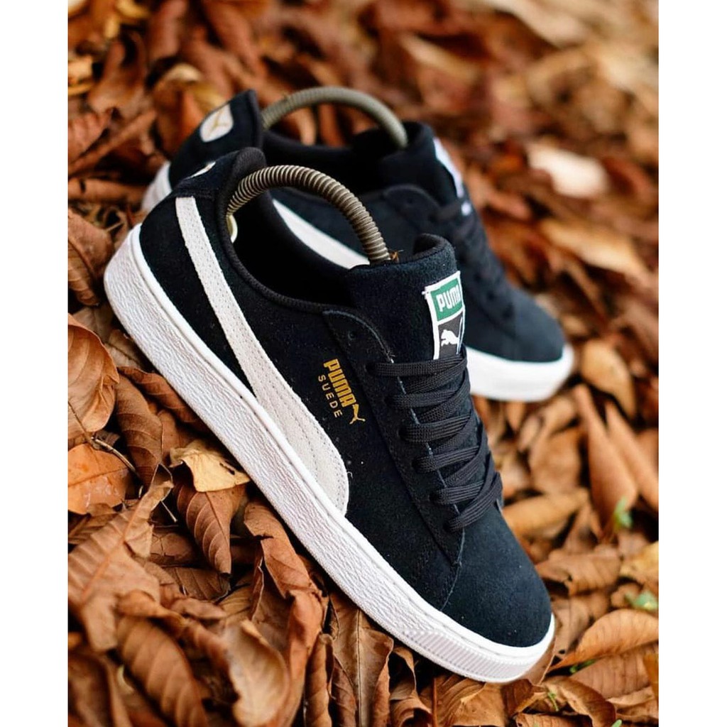 Puma suede black white