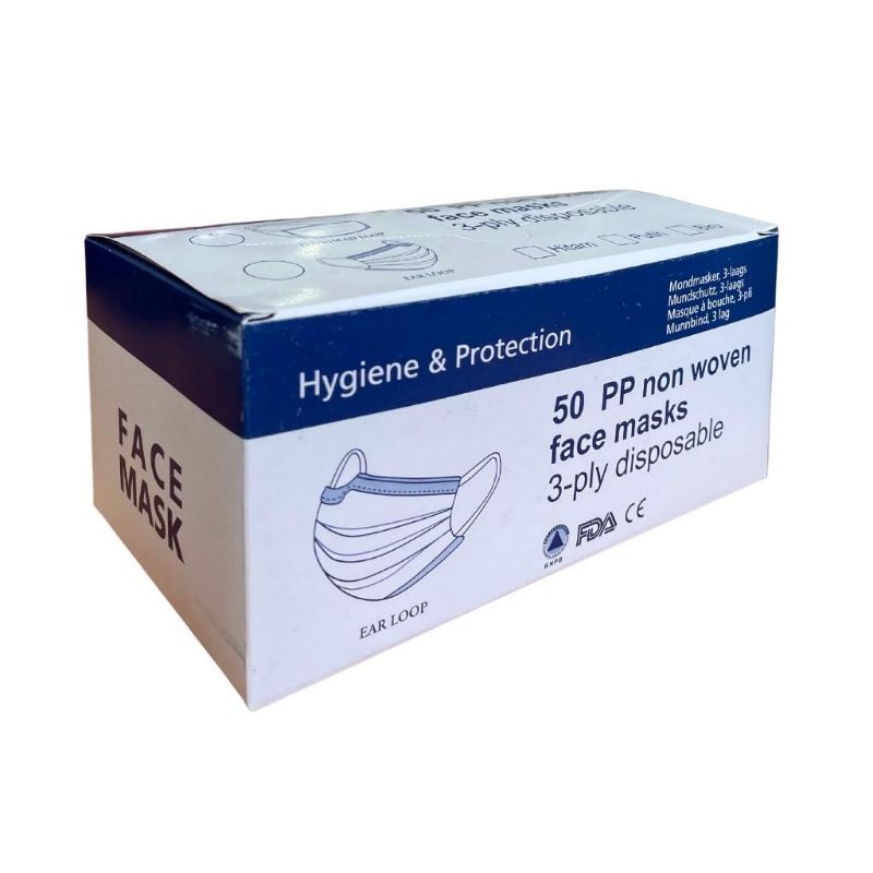 Disposable Protective Masker 3ply Mask earloop isi 50 pcs