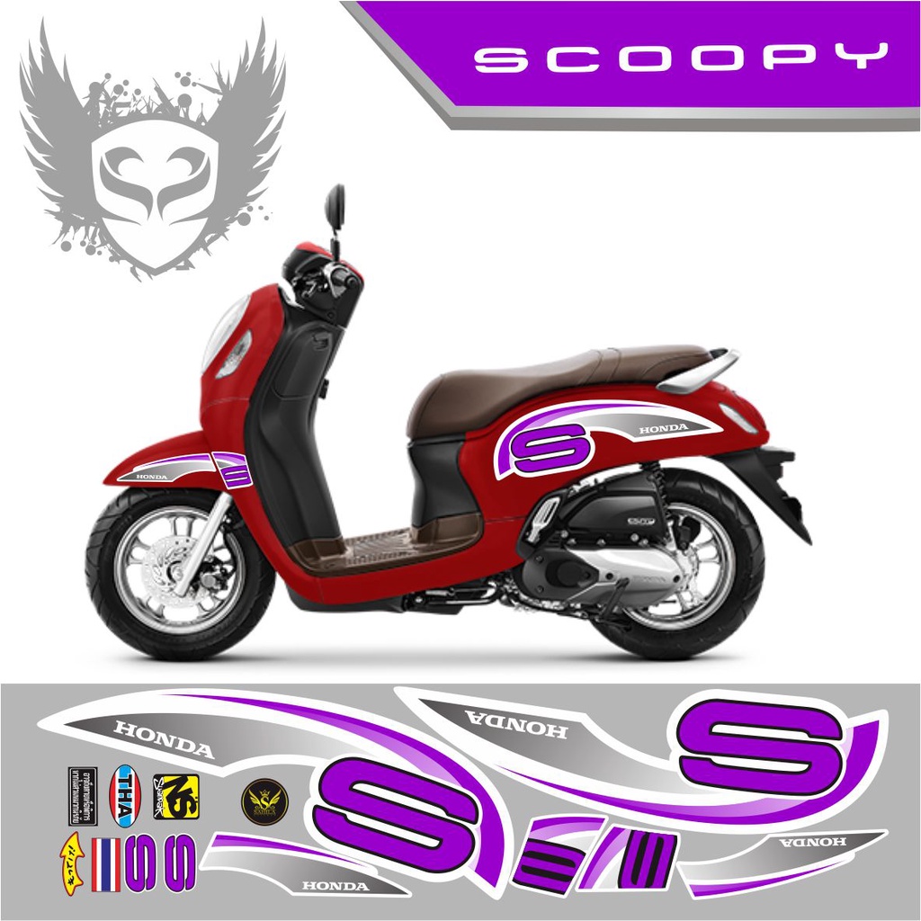 COD LIS BODY SCOOPY / STICKER STRIPING VARIASI SCOOPY 2021 / VARIASI STRIPING MOTOR HONDA SCOOPY UNG