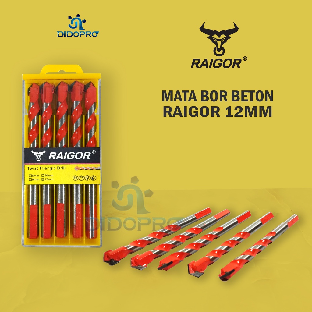 Mata Bor Tembok Beton RAIGOR 12 mm / Masonry Drill Bit 12mm