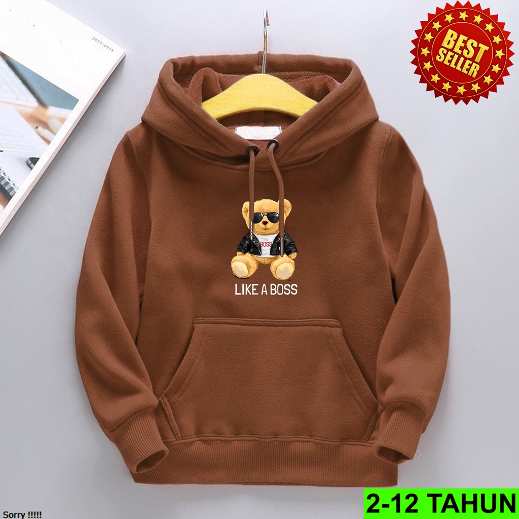 Hoodie Anak Laki Laki Perempuan / Jaket BEST SELLER  Anak Usia 2 3 4 5 6 7 8 9 10 11 12 Tahun / Sweater  TERBARU Anak Cewek Cowok  Switer Distro Bisa COD