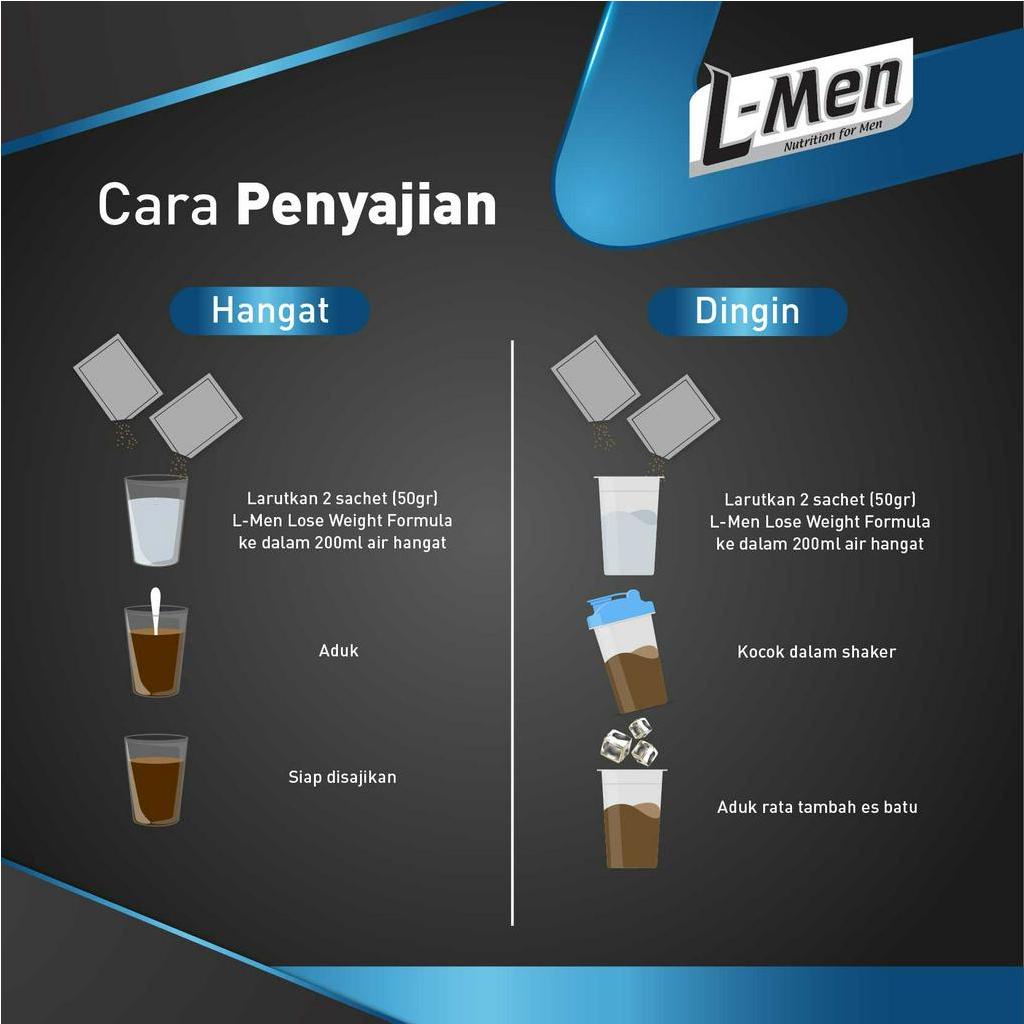 L-Men Lose Weight Chocolate Cereal 300g - Suplemen Penurun Berat Badan Tinggi Whey Protein