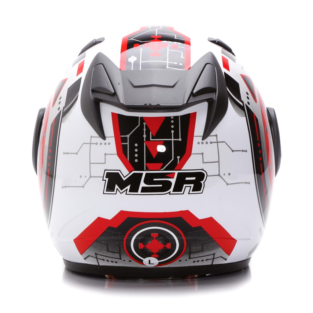 [Helm Dewasa] MSR Helmet Javelin - Cruise - Putih Merah + Promo Gratis Jaring Helm