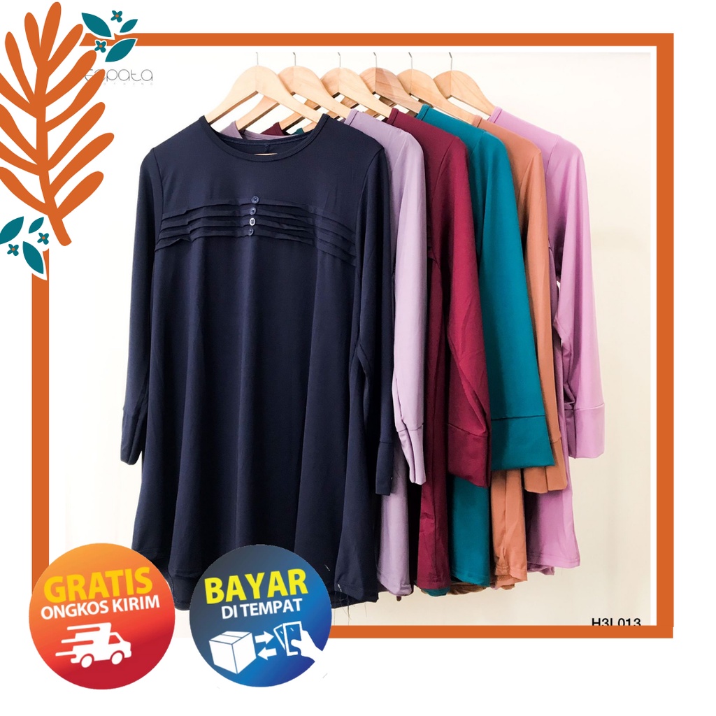 Atasan Blouse Wanita Jersey Adem dan Melar Jumbo BigSize XXXL BB 70-100kg LD 104-140cm Polos Casual Korean Style Kekinian Murah