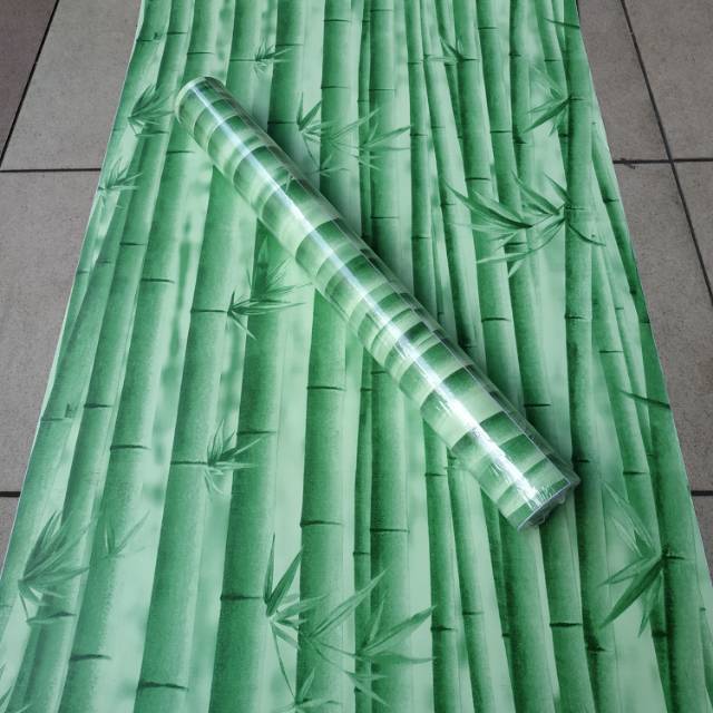 Wallpaper dinding motif bambu