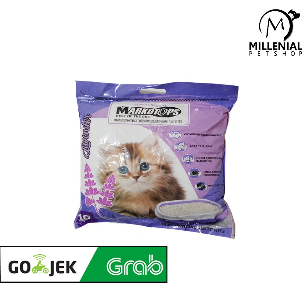 Pasir Kucing Gumpal Wangi Markotop 10ltr Cat Sand 10 Ltr