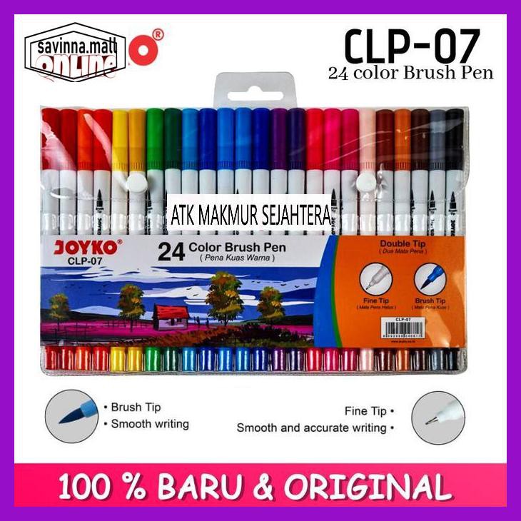 

U0Uo879- Color Brush Pen / Pena Kuas Warna Joyko Clp-07 / 24 Warna / Color Y7Ry688-