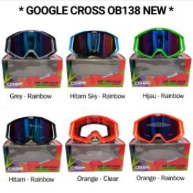 Goggle OSBE original Kacamata Helm Retro Cross Snail Kyt Nhk Zeus Gm Carlgloss Ink Bogo