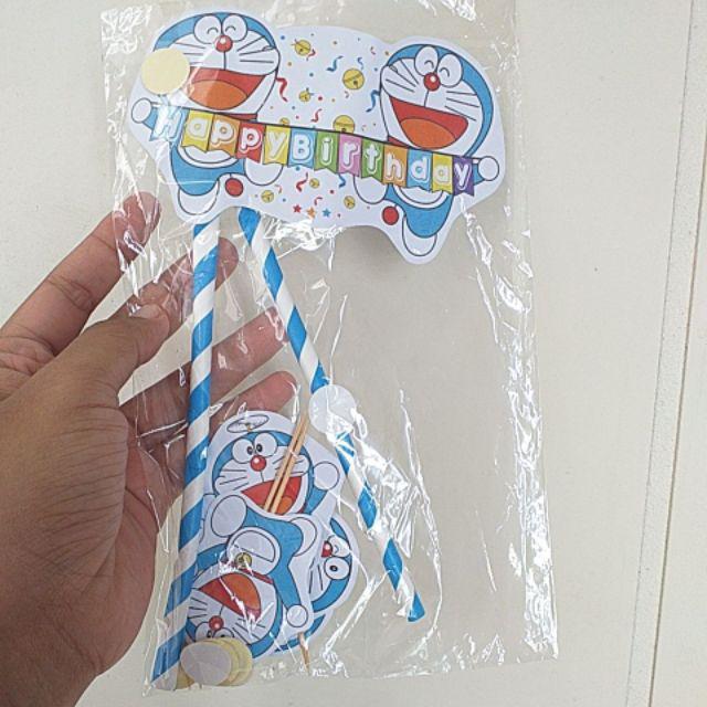 Hiasan Kue Cake Topper Birthday C1 Doraemon Isi 7