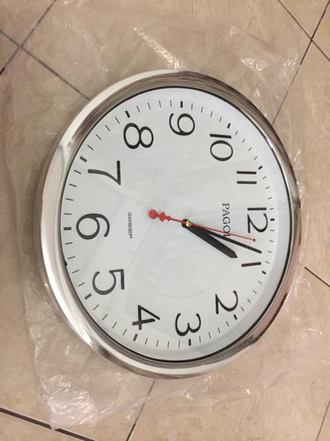 Jam Dinding Pagol Pgws36tch Chrome Murah Bagus Besar Angka Timbul Best Seller
