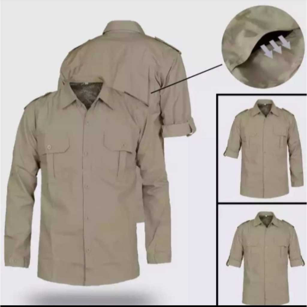 Kemeja PDL Lapangan Lengan Panjang/Baju Kerja/pakaian Outdoor/Tactical/seragam kantor/Hiking/Gunung